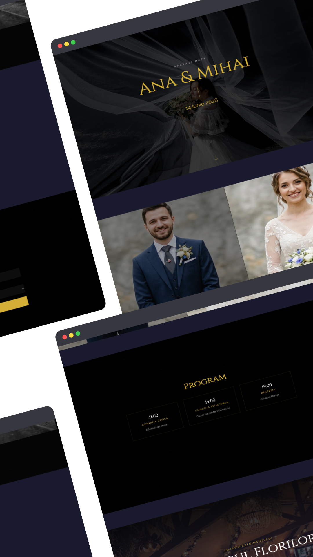 Wedding Invitation - Midnight Elegance