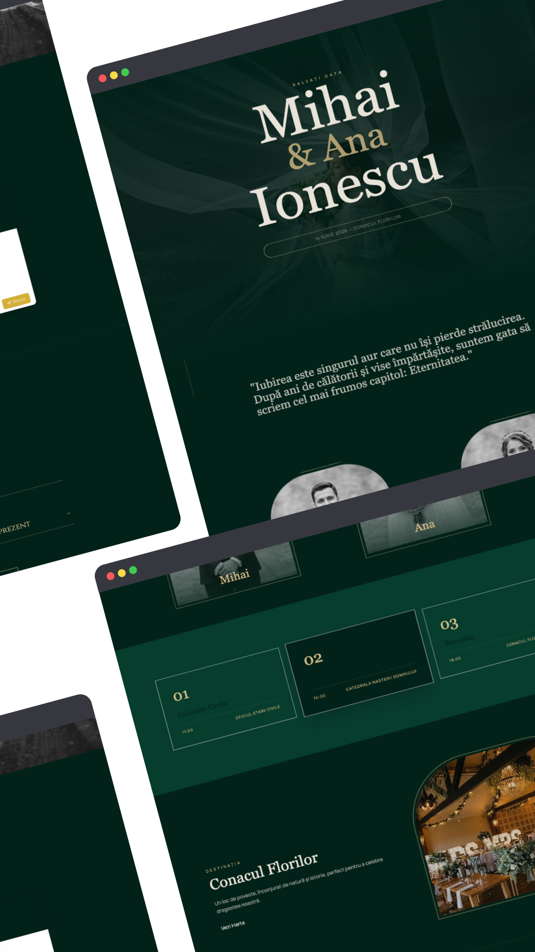 Wedding Invitation - Emerald Cinema